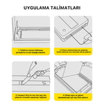 Apple iPhone 14 Zore 3D Oliv HD Temperli Cam Ekran Koruyucu + Kolay Uygulama Aparatı