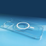 Apple iPhone 15 Kamera Korumalı M-Safe Şarj Özellikli Şeffaf Zore London Sert PC Kapak