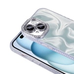 Apple iPhone 15 Kılıf Airbagli Parlak Taş Detay Tasarımlı Zore Esila Kapak