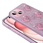 Apple iPhone 15 Kılıf Airbagli Simli Arka Yüzey Zore Işıltı Silikon Kapak