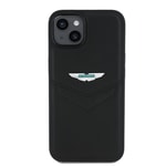 Apple iPhone 15 Kılıf Aston Martin Orjinal Lisanslı Victory Dizayn PU Deri Metal Logolu Kapak