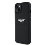 Apple iPhone 15 Kılıf Aston Martin Orjinal Lisanslı Victory Dizayn PU Deri Metal Logolu Kapak