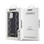 Apple iPhone 15 Kılıf DKNY Orjinal Lisanslı M-safe Şarj Özellikli 3D Yazılı Checkered Pattern Kapak