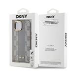 Apple iPhone 15 Kılıf DKNY Orjinal Lisanslı M-safe Şarj Özellikli 3D Yazılı Checkered Pattern Kapak