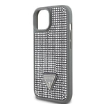 Apple iPhone 15 Kılıf Guess Orjinal Lisanslı Taşlı Arka Yüzey Üçgen Logolu Kapak