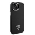 Apple iPhone 15 Kılıf Guess Orjinal Lisanslı M-safe Şarj Özellikli Grained Triangle Kapak