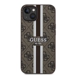 Apple iPhone 15 Kılıf Guess Orjinal Lisanslı M-safe Şarj Özellikli 4G Şerit Tasarımlı Printed Kapak