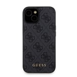 Apple iPhone 15 Kılıf Guess Orjinal Lisanslı M-safe Şarj Özellikli Yazı Logolu 4G Desenli Kapak + Powerbank 5000mAh 2in1 Set