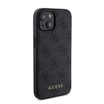 Apple iPhone 15 Kılıf Guess Orjinal Lisanslı M-safe Şarj Özellikli Yazı Logolu 4G Desenli Kapak + Powerbank 5000mAh 2in1 Set