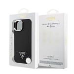 Apple iPhone 15 Kılıf Guess Orjinal Lisanslı M-safe Şarj Özellikli Grained Triangle Kapak