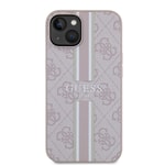 Apple iPhone 15 Kılıf Guess Orjinal Lisanslı M-safe Şarj Özellikli 4G Şerit Tasarımlı Printed Kapak