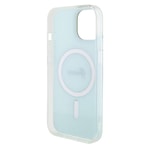 Apple iPhone 15 Kılıf Guess Orjinal Lisanslı M-safe Şarj Özellikli Yazı Logolu Iridescent Kapak