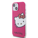 Apple iPhone 15 Kılıf Hello Kitty Orjinal Lisanslı Yazı ve İkonik Logolu Kitty Head Kapak