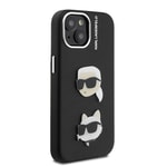 Apple iPhone 15 Kılıf Karl Lagerfeld Orjinal Lisanslı K&C Heads Pin Kapak