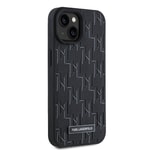 Apple iPhone 15 Kılıf Karl Lagerfeld Orjinal Lisanslı M-safe Şarj Özellikli KL Yazılı Hot Stamp Kapak
