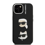Apple iPhone 15 Kılıf Karl Lagerfeld Orjinal Lisanslı K&C Heads Pin Kapak