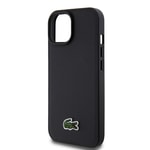 Apple iPhone 15 Kılıf Lacoste Orjinal Lisanslı PU Pike Desenli Arka Yüzey İkonik Timsah Dokuma Logolu Kapak + Type-C Kablo 1.5m