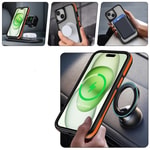 Apple iPhone 15 Kılıf M-safe Şarj Özellikli Renkli Kenar Airbag Şeritli Zore Lamer Kapak