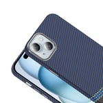 Apple iPhone 15 Kılıf M-safe Şarj Özellikli Karbon Fiber Görünümlü Zore Gros Kapak