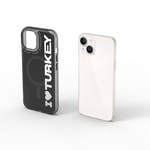 Apple iPhone 15 Kılıf M-safe Şarj Özellikli I Love Turkey Yazı Desenli Wiwu Turkey E Serisi Kapak