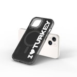Apple iPhone 15 Kılıf M-safe Şarj Özellikli I Love Turkey Yazı Desenli Wiwu Turkey E Serisi Kapak