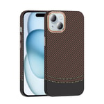 Apple iPhone 15 Kılıf M-safe Şarj Özellikli Karbon Fiber Görünümlü Zore Gros Kapak