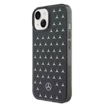 Apple iPhone 15 Kılıf Mercedes Benz Çift Katmanlı Yıldız Desenli Dizayn Kapak