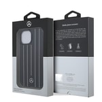 Apple iPhone 15 Kılıf Mercedes Benz Orjinal Lisanslı New Urban 3 IML Baskılı Paralel Çizgi Desenli Kapak