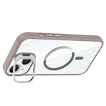 Apple iPhone 15 Kılıf Standlı ve Kamera Lens Hediyeli M-Safe Şarj Özellikli Zore Etro Kapak