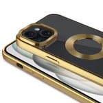 Apple iPhone 15 Kılıf Tek Kamera Çerçeveli Logo Gösteren Zore Omega Kapak