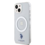 Apple iPhone 15 Kılıf U.S. Polo Assn. Orjinal Lisanslı M-safe Şarj Özellikli Transparan Tasarım Kapak