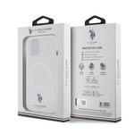 Apple iPhone 15 Kılıf U.S. Polo Assn. Orjinal Lisanslı M-safe Şarj Özellikli Transparan Tasarım Kapak