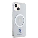 Apple iPhone 15 Kılıf U.S. Polo Assn. Orjinal Lisanslı M-safe Şarj Özellikli Transparan Tasarım Kapak