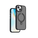 Apple iPhone 15 Kılıf Wiwu ZMM-010 M-safe Şarj Özellikli Mat Arka Yüzey Standlı Kapak