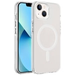 Apple iPhone 15 Kılıf Zore M-safe Şarj Özellikli Buzlu Transparan C-Pro Sert Kapak