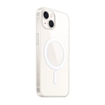Apple iPhone 15 Plus Kamera Korumalı M-Safe Şarj Özellikli Şeffaf Zore London Sert PC Kapak