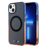 Apple iPhone 15 Plus Kılıf BMW M-safe Şarj Özellikli Transparan Renkli Çerçeveli Orjinal Lisanslı Kapak