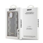 Apple iPhone 15 Plus Kılıf DKNY Orjinal Lisanslı M-safe Şarj Özellikli 3D Yazılı Checkered Pattern Kapak