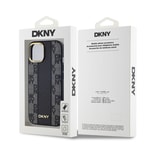 Apple iPhone 15 Plus Kılıf DKNY Orjinal Lisanslı M-safe Şarj Özellikli 3D Yazılı Checkered Pattern Kapak