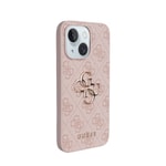 Apple iPhone 15 Plus Kılıf Guess Orjinal Lisanslı PU Deri 4G Büyük Metal Logolu Çapraz Vücut Askılı Kapak