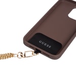 Apple iPhone 15 Plus Kılıf Guess Orjinal Lisanslı PU Deri 4G Büyük Metal Logolu Çapraz Vücut Askılı Kapak
