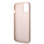 Apple iPhone 15 Plus Kılıf Guess Orjinal Lisanslı PU Deri Yazı ve 4G Metal Logolu Desenli Kapak