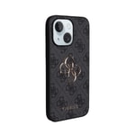 Apple iPhone 15 Plus Kılıf Guess Orjinal Lisanslı PU Deri 4G Büyük Metal Logolu Çapraz Vücut Askılı Kapak