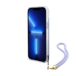 Apple iPhone 15 Plus Kılıf Guess Orjinal Lisanslı Desenli Yazı Logolu Askı İpli Holografik Glitter Peony Kapak