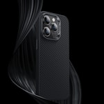 Apple iPhone 15 Plus Kılıf Karbon Fiber M-safe Şarj Özellikli Benks Hybrid ArmorPro 600D Kevlar Kapak