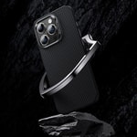 Apple iPhone 15 Plus Kılıf Karbon Fiber M-safe Şarj Özellikli Benks Hybrid ArmorPro 600D Kevlar Kapak