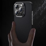 Apple iPhone 15 Plus Kılıf M-safe Özellikli Karbon Fiber Benks Essential ArmorAir 600D Kevlar Kapak