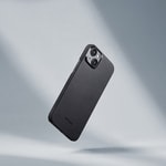 Apple iPhone 15 Plus Kılıf M-safe Şarj Özellikli 600D Aramid Fiber Pitaka Ultra-Slim Classic Serisi Black-Grey Twill Kapak