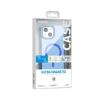 Apple iPhone 15 Plus Kılıf M-safe Şarj Özellikli Saydam Arka Yüzey Recci Crystal Color Serisi Kapak