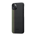 Apple iPhone 15 Plus Kılıf M-safe Şarj Özellikli 600D Aramid Fiber Pitaka Tactile Woven Orchestra Serisi Overture Kapak